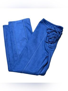 Pretty Little Thing Petite Blue Lace-Up Pants Women US Size 8
